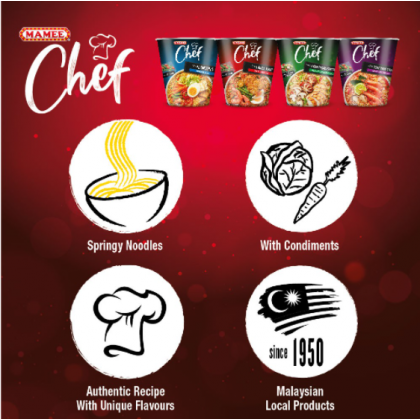 Mamee Chef Cup Noodles Curry Laksa 2x(72g) [3307]