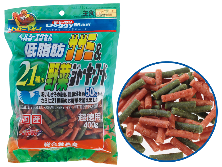 DoggyMan Healthy Chicken Jerky with 21 Veggies 400g [820911]