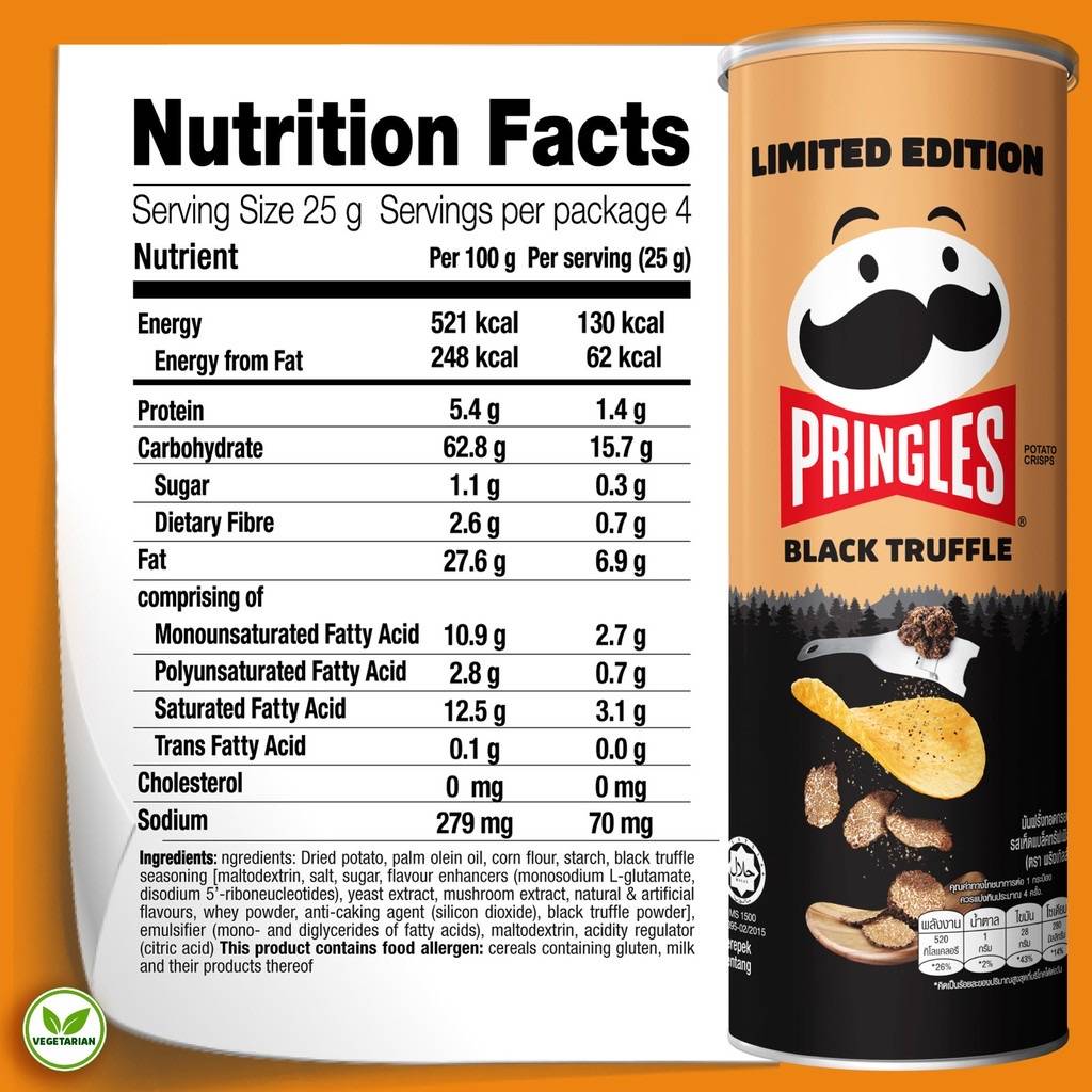 *Limited* Pringles Potato Crisps Chips Black Truffle 97g