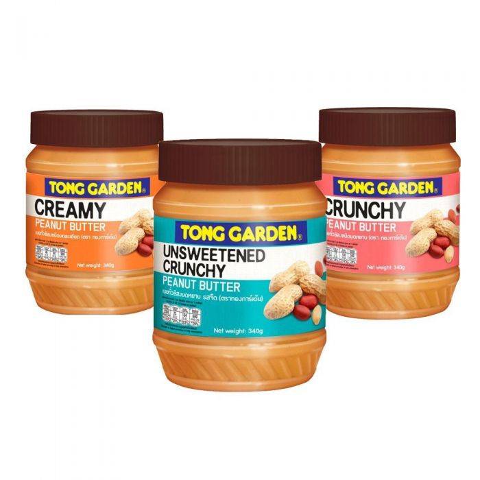 Tong Garden Peanut Butter Unsweetened Crunchy 340g [8792]