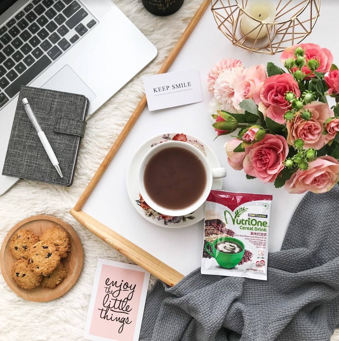 Tong Garden Nutrione Cereal Drink Red Bean & Black Rice 9x30g + FOC