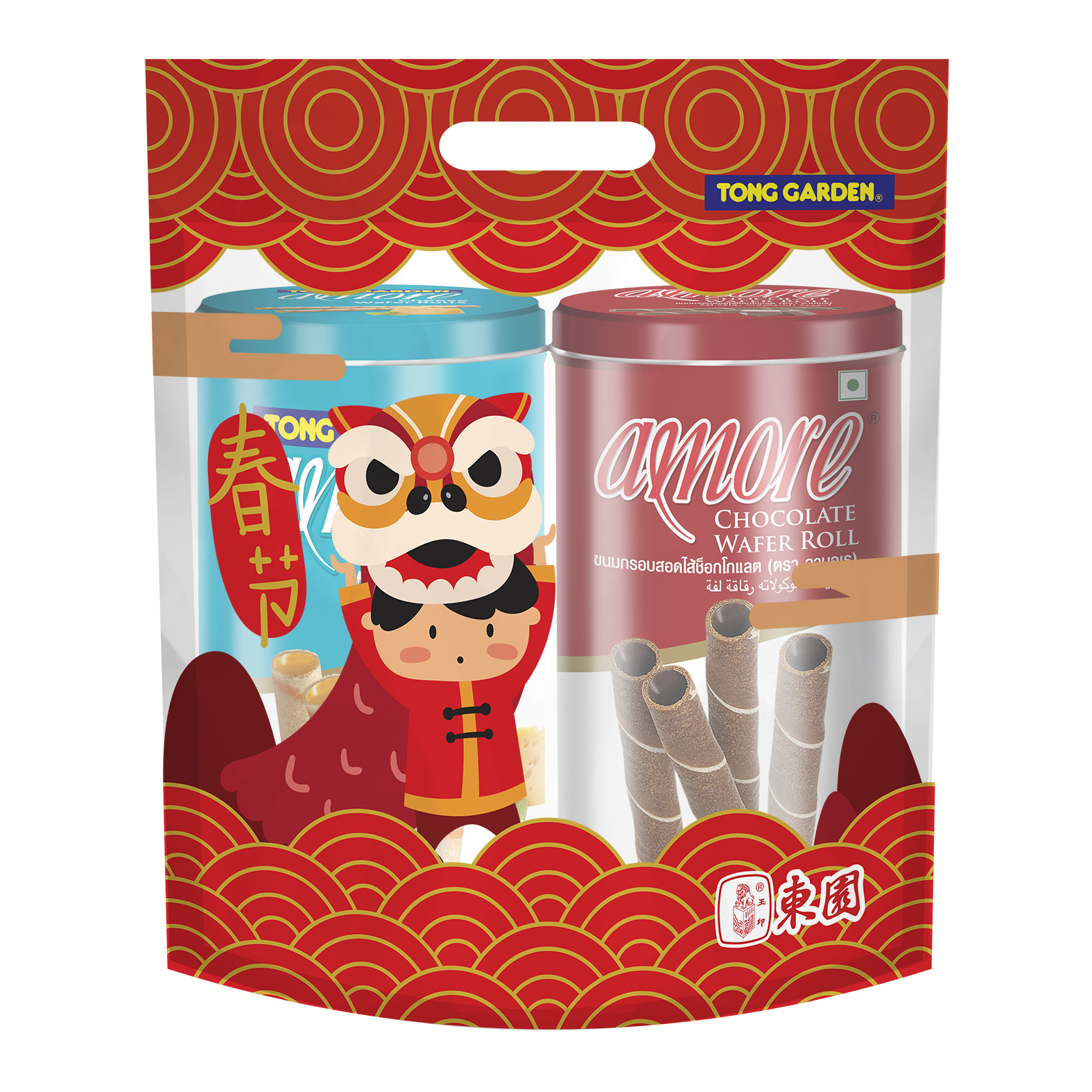 CNY Tong Garden Amore Wafer Roll Value Pack (Chocolate + Cheese)
