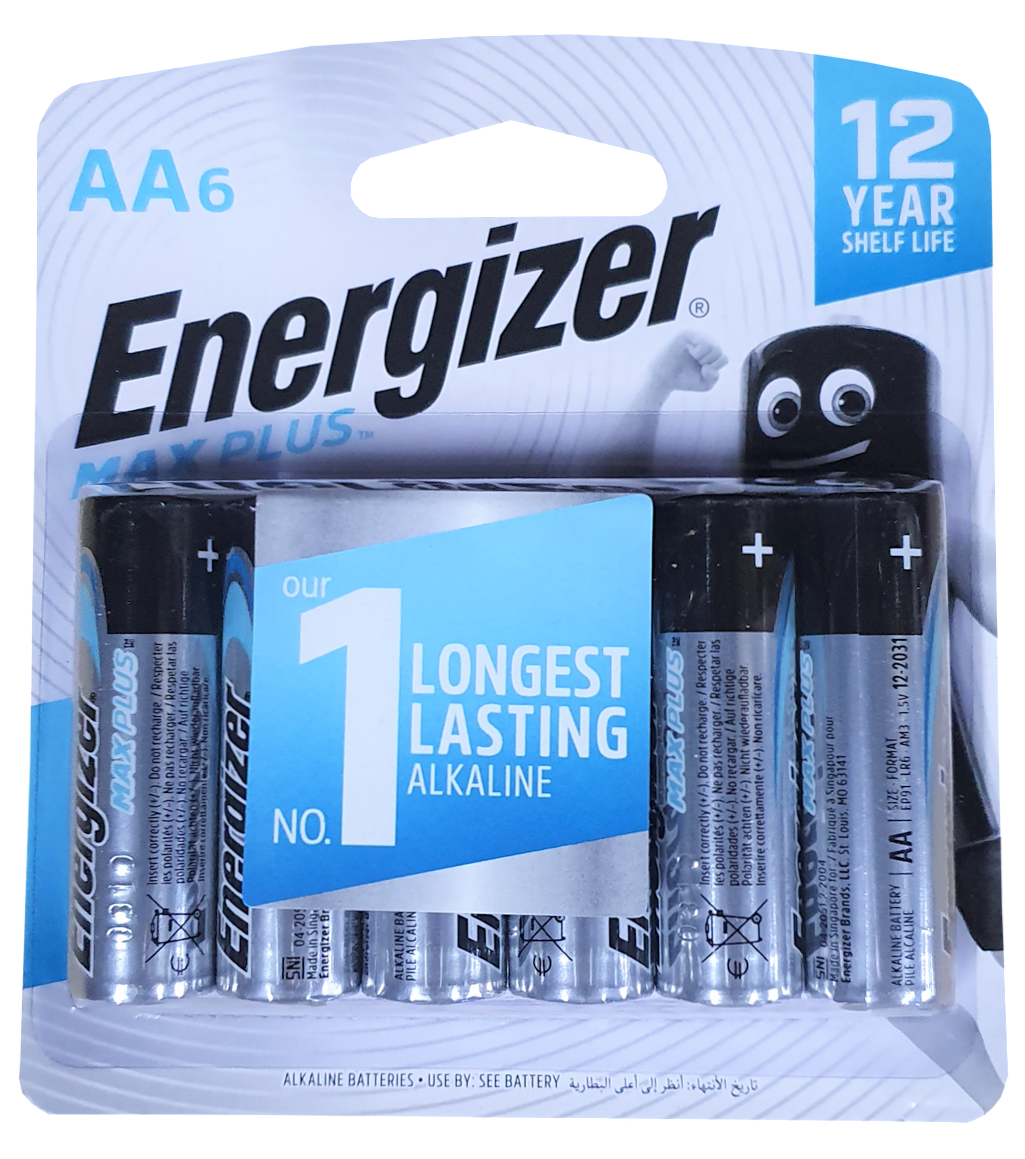 Energizer Max Plus Alkaline Battery AA (6pcs) [5015]